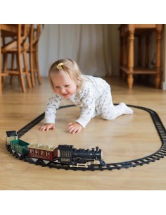 WOOPIE Classic Steam Train Locomotive Track XXL - Toy for Children 2