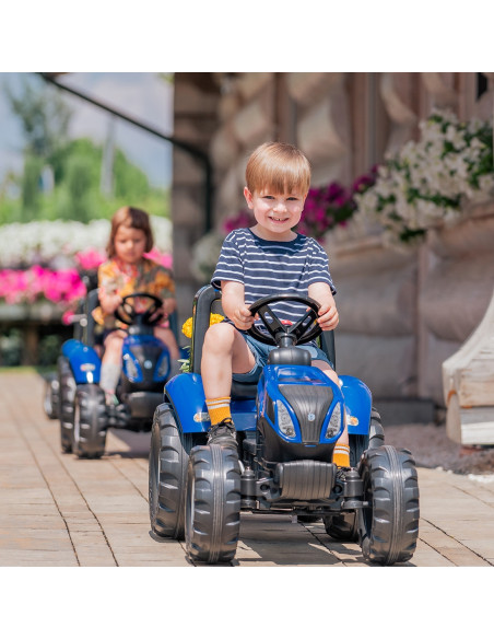 FALK Duży Traktor z przyczepką New Holland