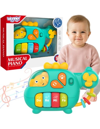 WOOPIE Interaktives Keyboard, Helikopter mit Elefant, Musik 18m+