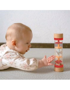 Tooky Toy Edukacyjne Pudełko Karty Kontrastowe Grzechotka Bębenek Piłka 6w1 od urodzenia do 6 miesiąca 2