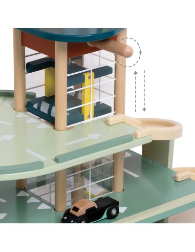 CLASSIC WORLD Multi-Story Parking with Cars, Helicopter and Car Wash