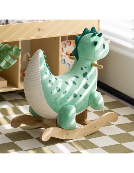 CLASSIC WORLD Holz-Dinosaurier auf Kufen – Spielzeug für Kinder