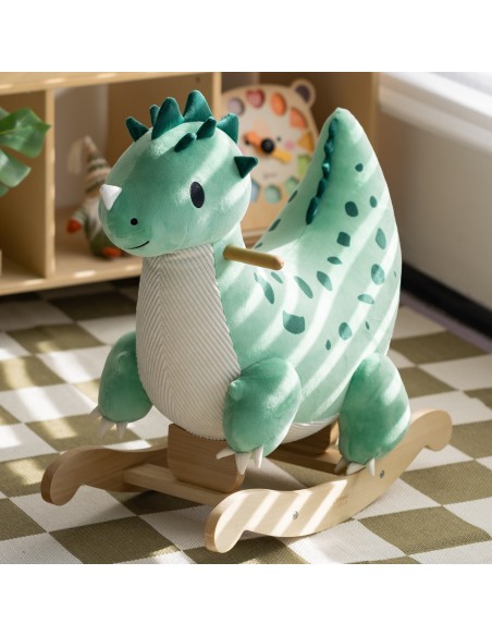 CLASSIC WORLD Holz-Dinosaurier auf Kufen – Spielzeug für Kinder
