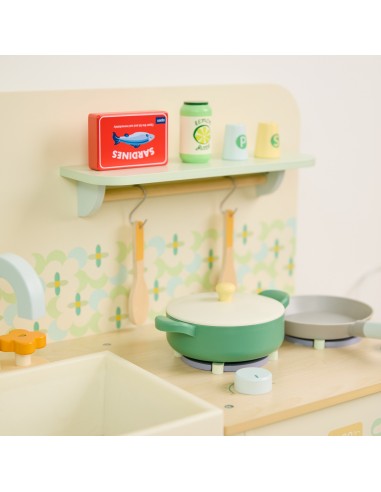 CLASSIC WORLD XXL Wooden Kitchen with Washing Machine and Accessories