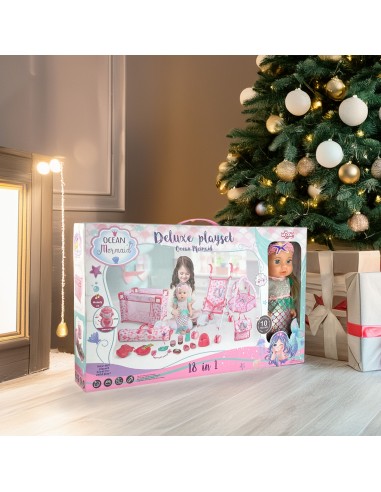Mermaid Doll Deluxe Playset 18in1 WOOPIE – Stroller Crib Sound