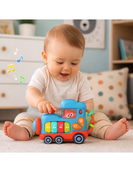 WOOPIE BABY Interaktyvus lokomotyvas pianinėlis – lavinimas ir muzika
