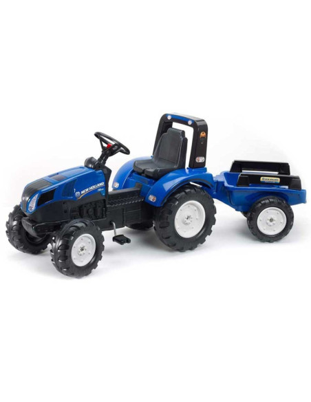 FALK Duży Traktor z przyczepką New Holland