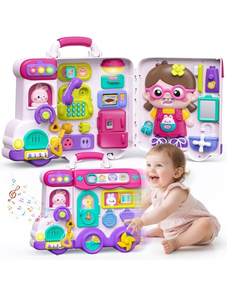 WOOPIE Tablica Manipulacyjna Busy Car 3w1 Interaktywna Walizka