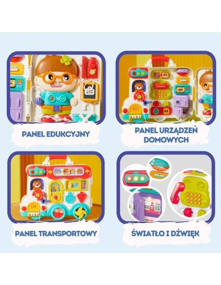 WOOPIE Busy Car Manipulation Board 3in1 Interactive Suitcase