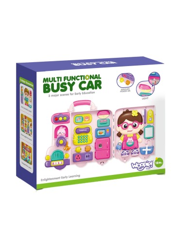 WOOPIE Busy Car Manipulation Board 3in1 Interactive Suitcase
