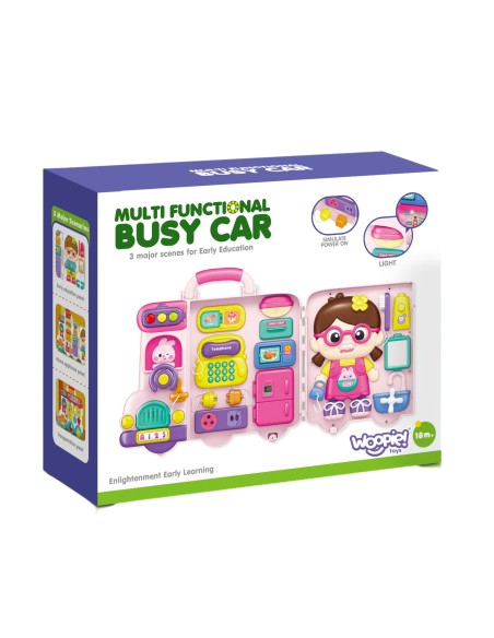 WOOPIE Busy Car Manipulation Board 3in1 Interactive Suitcase