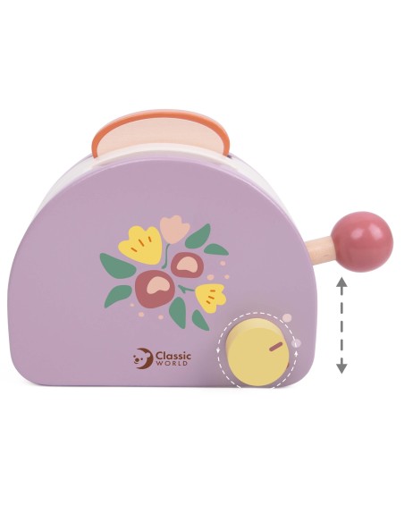 Holz-Frühstückstoaster CLASSIC WORLD mit Zubehör 13-tlg.
