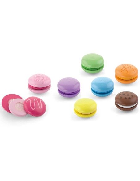 VIGA Holz bunte Plätzchen Macarons (8 Stück) – Set
