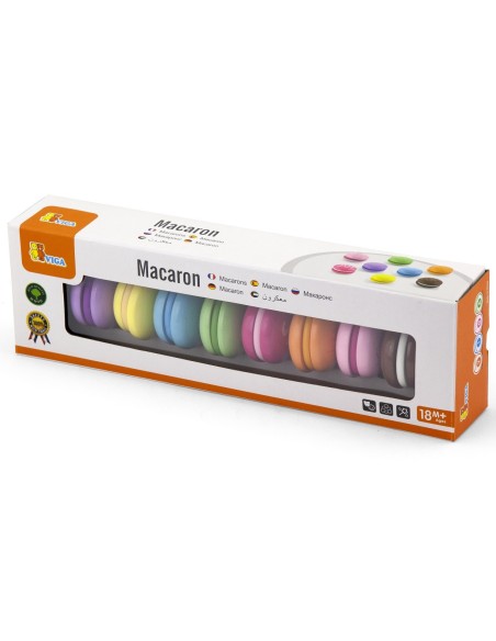 VIGA Holz bunte Plätzchen Macarons (8 Stück) – Set