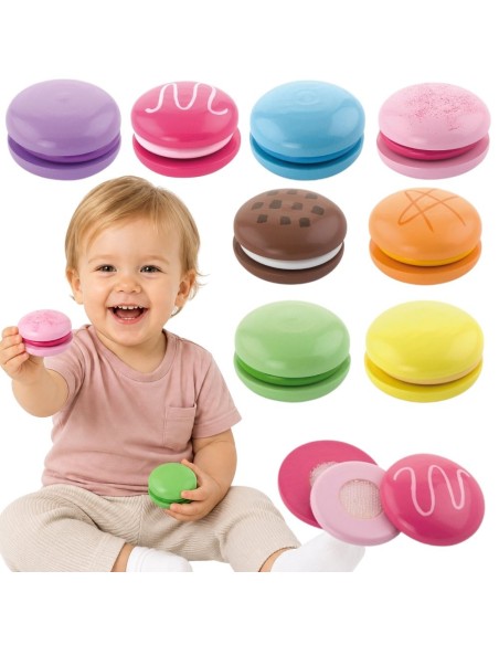 VIGA Holz bunte Plätzchen Macarons (8 Stück) – Set