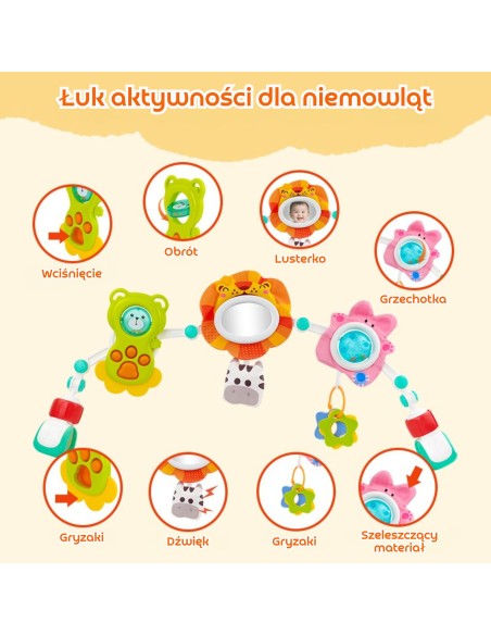 WOOPIE jutiminė arka su žaislais lovytei ir vežimėliui