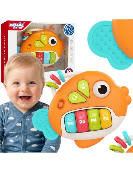WOOPIE BABY Interaktyvus muzikos žuvytės pianėlis – žaislas vaikams