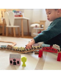 Mediniai magnetiniai vežimėliai TOOKY TOY - Žaislai vaikams 2
