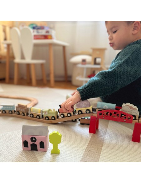Holzfahrzeuge Magnet-Waggons TOOKY TOY – Spielzeug für Kinder