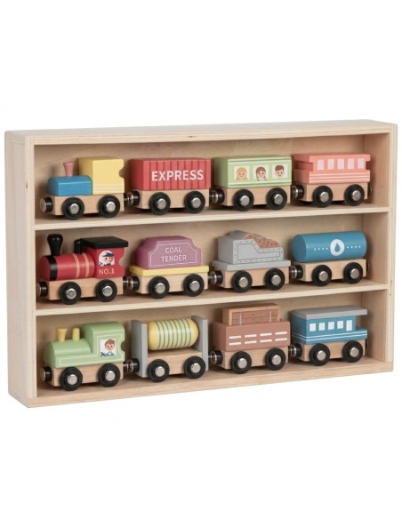 Holzfahrzeuge Magnet-Waggons TOOKY TOY – Spielzeug für Kinder
