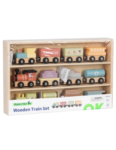 Holzfahrzeuge Magnet-Waggons TOOKY TOY – Spielzeug für Kinder