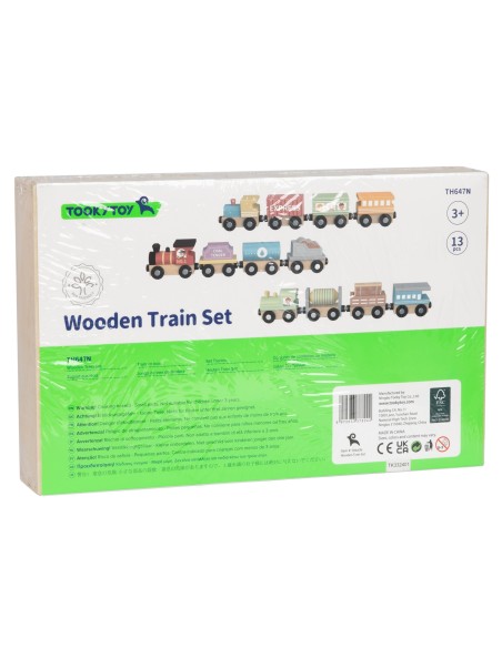 Holzfahrzeuge Magnet-Waggons TOOKY TOY – Spielzeug für Kinder