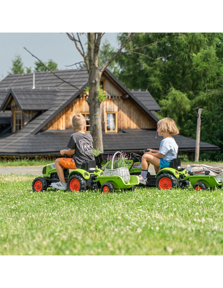 Falk Traktor Claas z Przyczepą i Łyżką na pedały