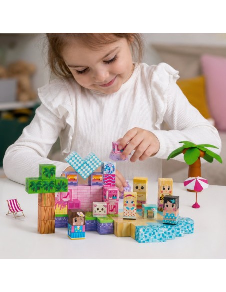 WOOPIE Klocki Magnetyczne Sześciany 86el 3D - Zestaw Magnesów dla Dzieci