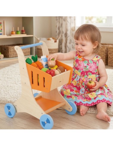 VIGA Wooden Shopping Cart – Toy for Children