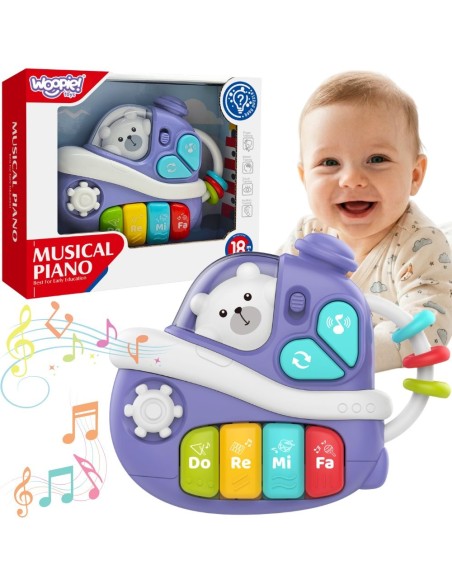 Interaktyvus laivelis „Pianinko“ WOOPIE BABY – Vystymas ir muzika