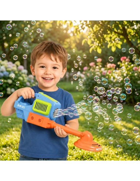 WOOPIE Handrasenmäher Seifenblasen Blau – Spielzeug