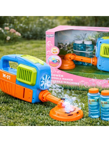 WOOPIE Handrasenmäher Seifenblasen Blau – Spielzeug