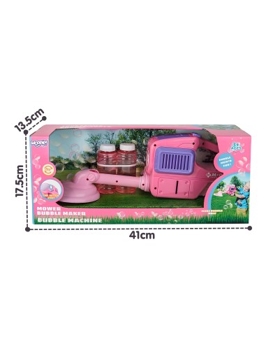 WOOPIE Handrasenmäher Seifenblasen Pink 60 cm