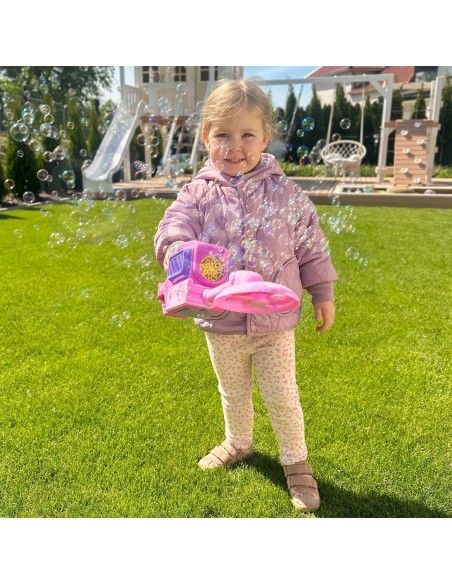 WOOPIE Handrasenmäher Seifenblasen Pink 60 cm