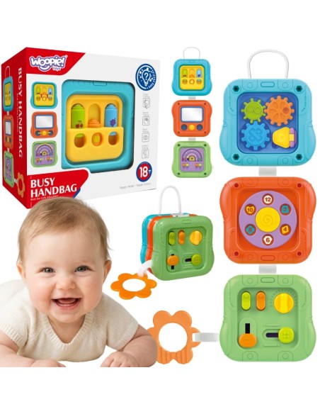 WOOPIE BABY jutiminis kubas 6in1, edukacinis interaktyvus žaislas