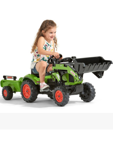 Falk Traktor Claas z Przyczepą i Łyżką na pedały