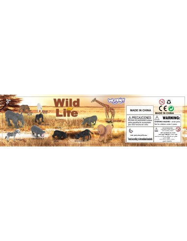 WOOPIE Set Figuren Wildtiere 16 Stk. - Spielzeug für Kinder