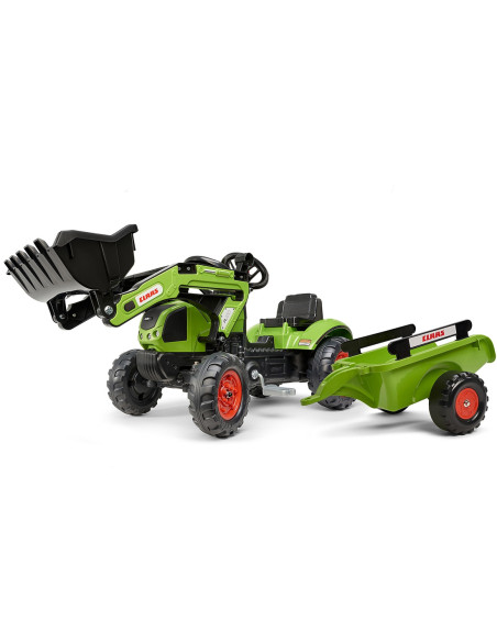 Falk Traktor Claas z Przyczepą i Łyżką na pedały