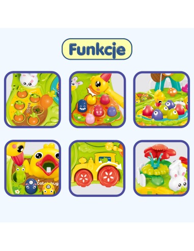 WOOPIE Interaktywny Stolik Edukacyjny 2w1 | Gra Łowienie Rybek & Sorter