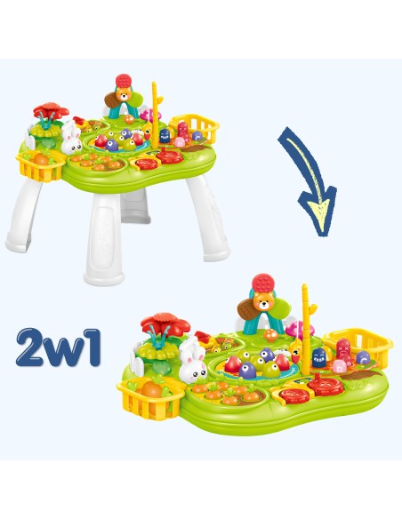 WOOPIE Interaktywny Stolik Edukacyjny 2w1 | Gra Łowienie Rybek & Sorter