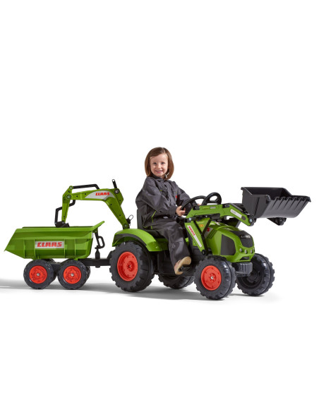 FALK Ogromny  traktor CLAAS AXOS z Przyczepą