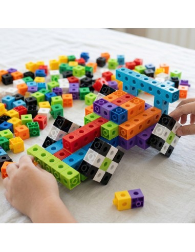 3D konstravimo kaladėlės WOOPIE – kubeliai, 150 el. - kūrybingi žaidimai