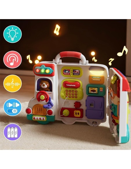 WOOPIE Interactive Manipulative Board Car 3in1 Sensory Suitcase