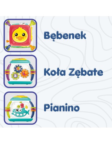 WOOPIE interaktyvus edukacinis kubas juokingas kubas būgnas pianinas