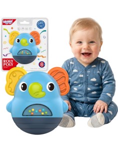 WOOPIE BABY besisukantis/stačiukas Drambliukas barškutis sensorinis interaktyvus 6m+