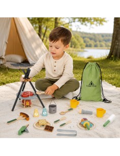 Holz-Camping-Kochset Tooky Toy – Kochen-Spiel für Kinder 2
