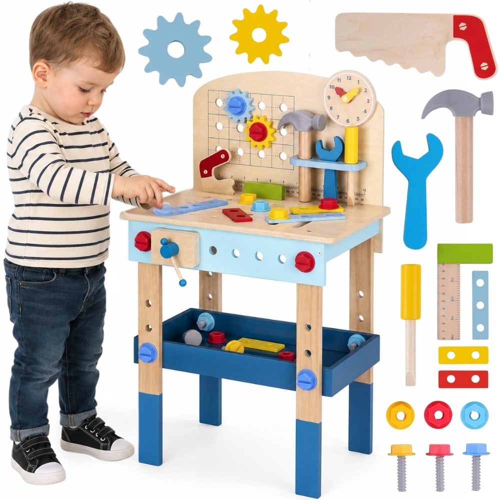 Tooky Toy Arbetsbänk i trä för barn