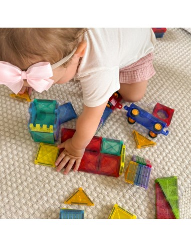 Magnetinės 3D kaladėlės WOOPIE – edukacinis rinkinys 110 el.