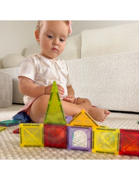 Magnetinės 3D kaladėlės WOOPIE – edukacinis rinkinys 110 el.