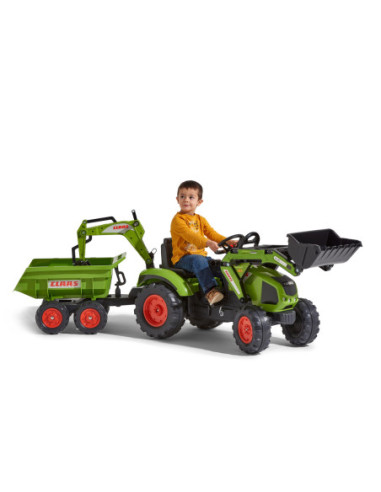 FALK Ogromny  traktor CLAAS AXOS z Przyczepą